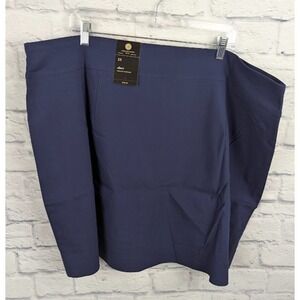 Jm Collection Plus Size Solid Pull-on Skort Women's Size 3X Intrepid Blue
